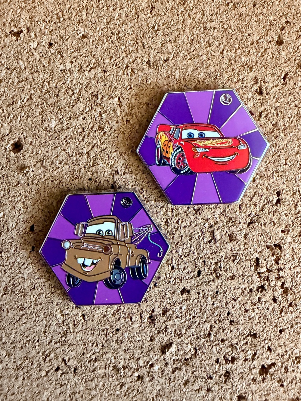 Hidden Disney Wave A 2026 Enamel Diamond Pins - Cars (Set of 2)